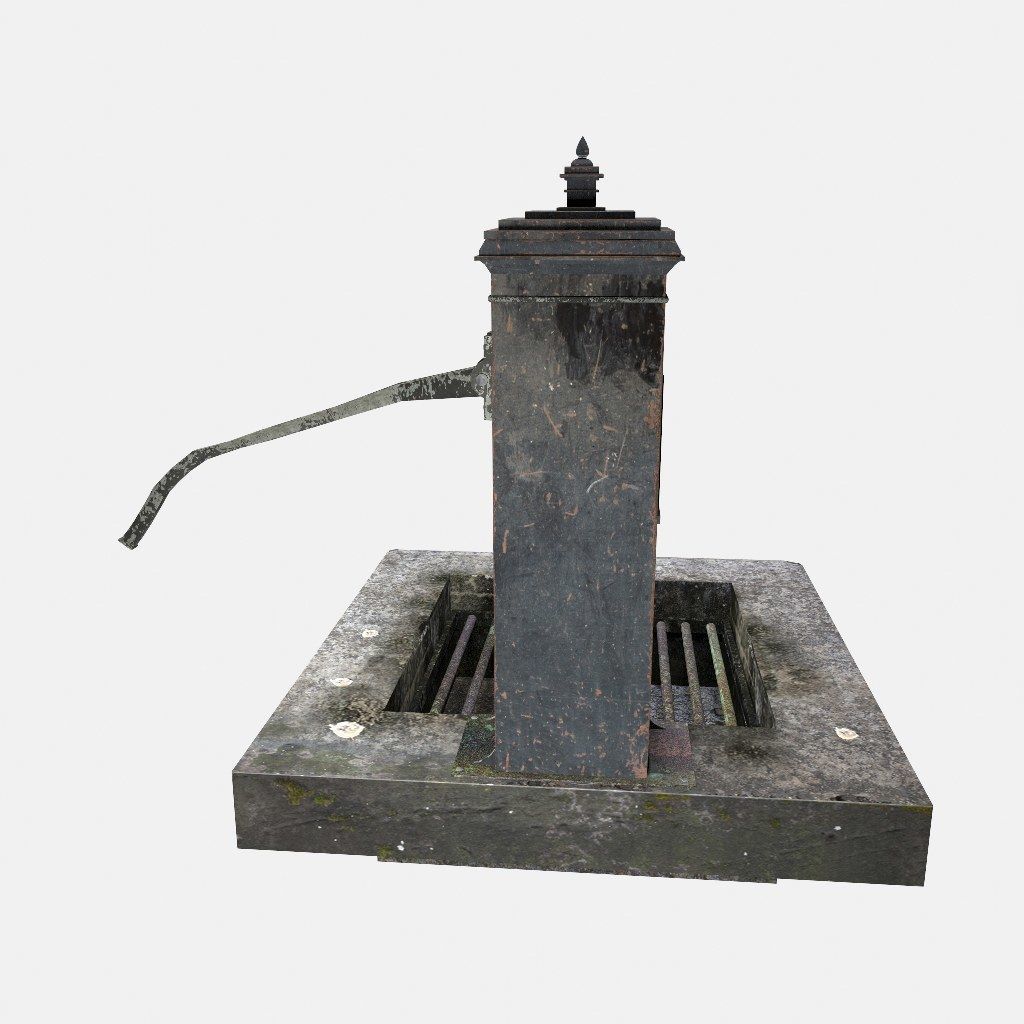 Victorian Hand Water Pump Worn model 3D model_9