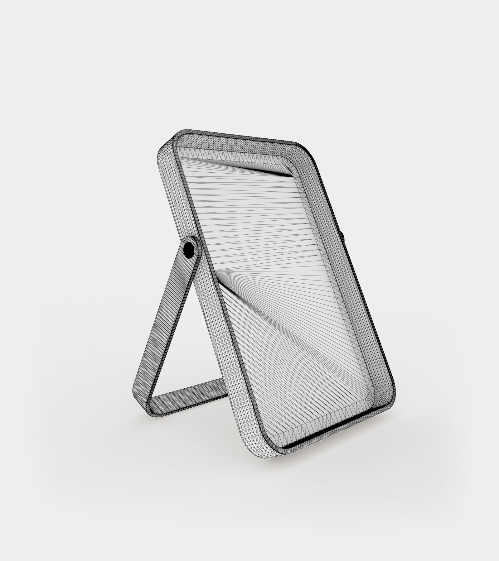 Ash table mirror 3D model_2