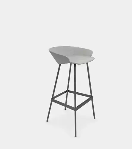 Fabric stool with armrest