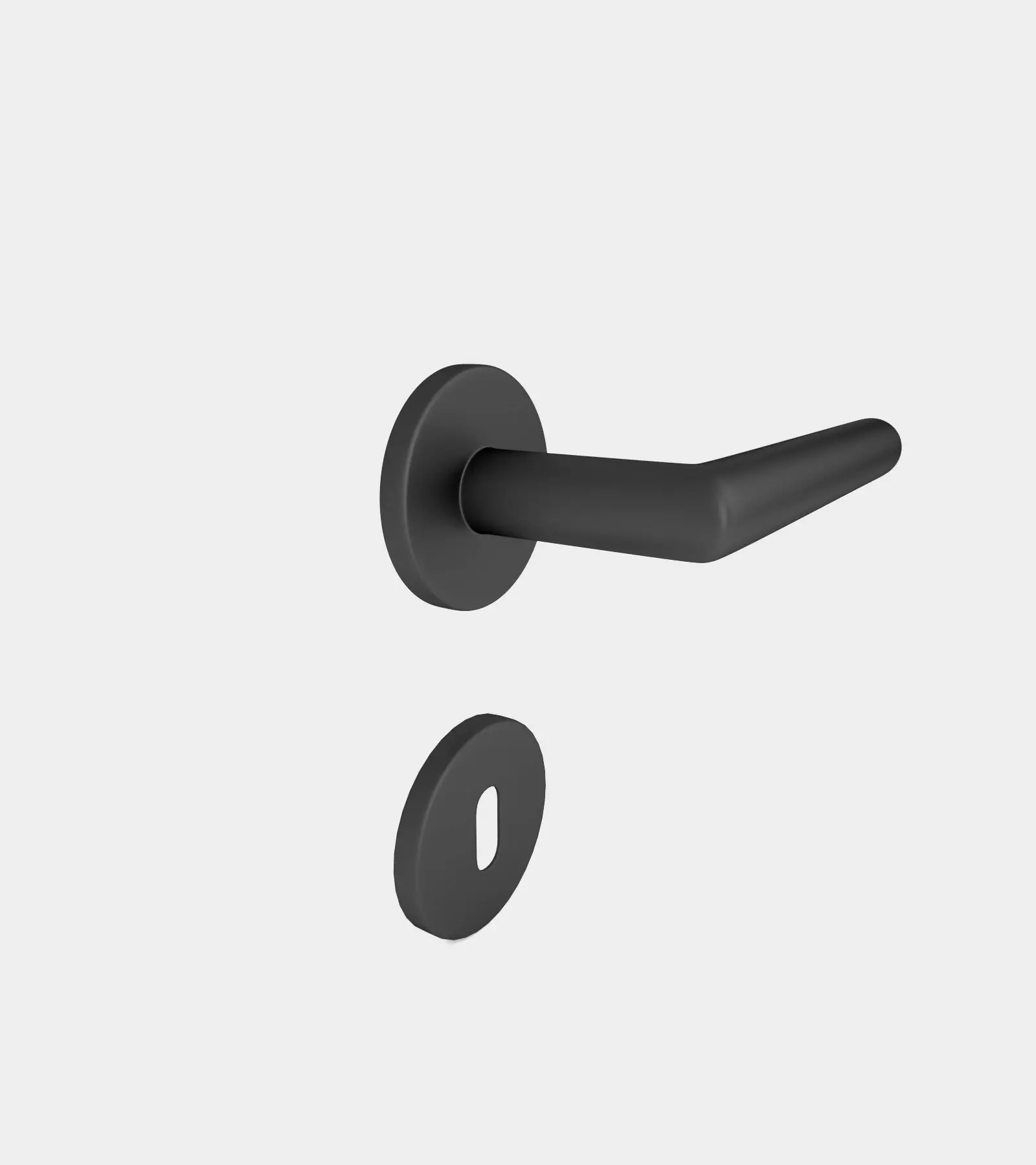 Round door handle 3D model_0