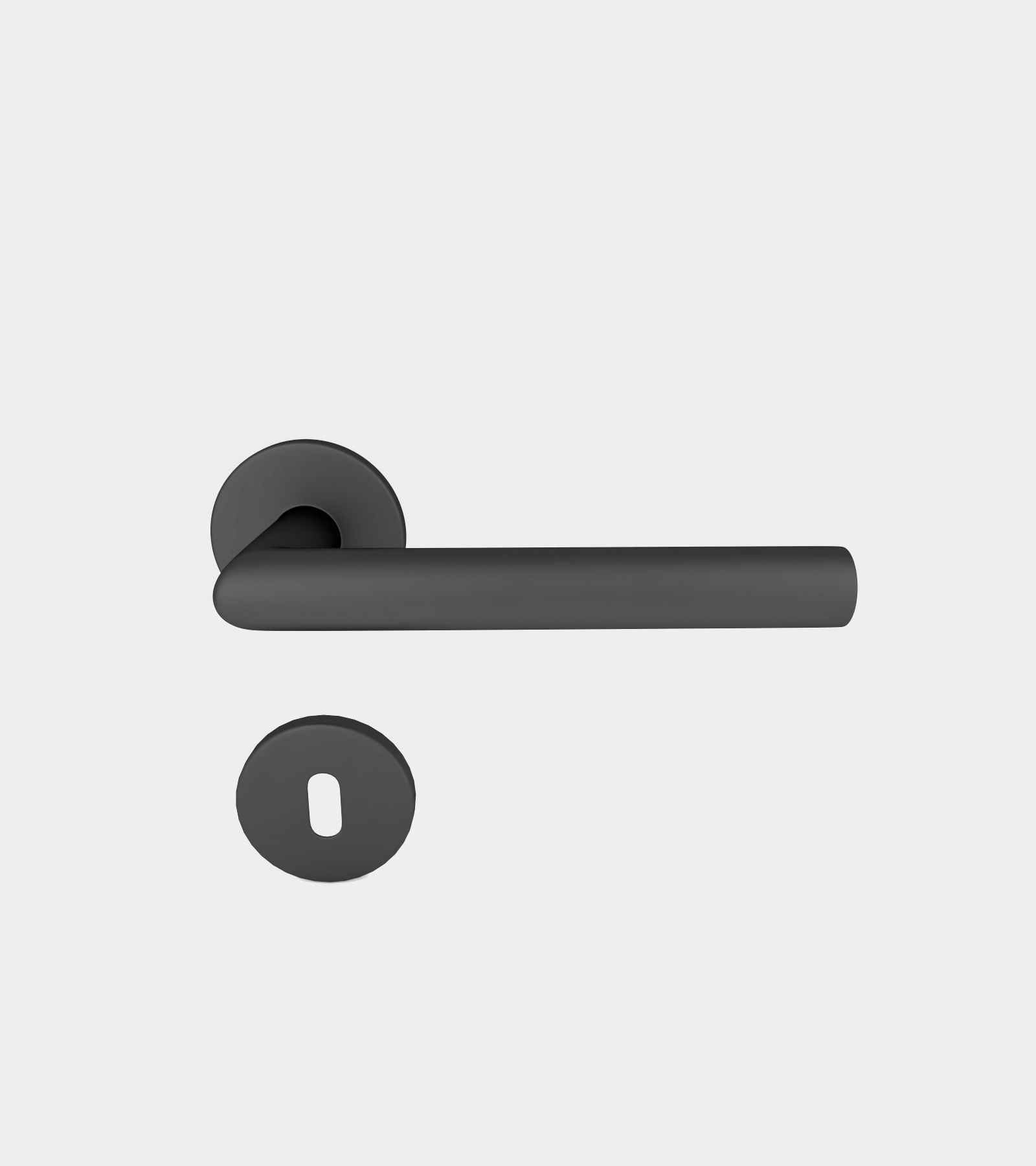 Round door handle 3D model_1