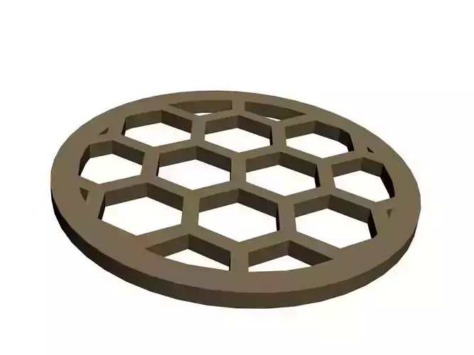 Printable honeycomb coaster 3D print model