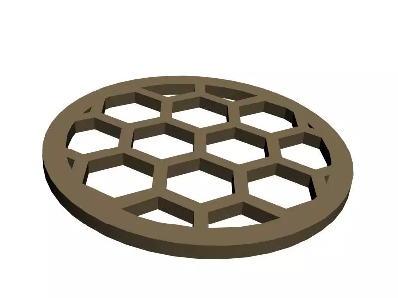 Printable honeycomb coaster 3D print model_0