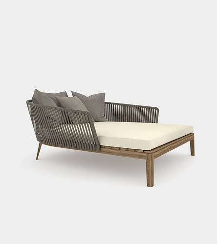 Comfortable daybed for outside 3D model