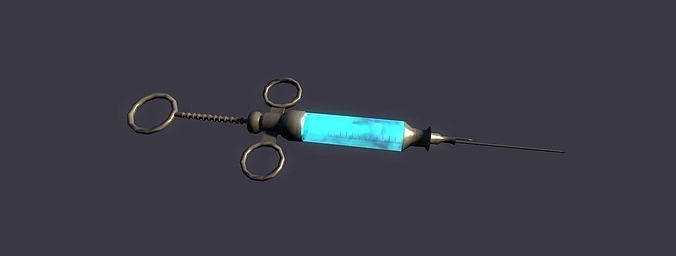 Syringe Low-poly 3D model