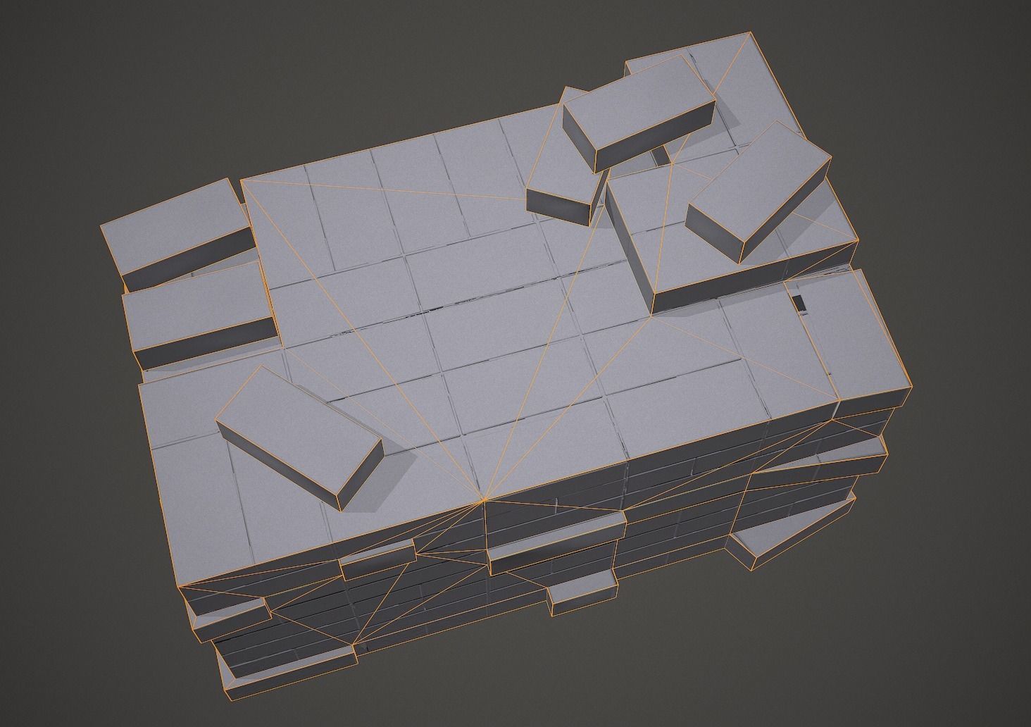 Pile of Bricks PBR Low Poly Low-poly 3D model_10