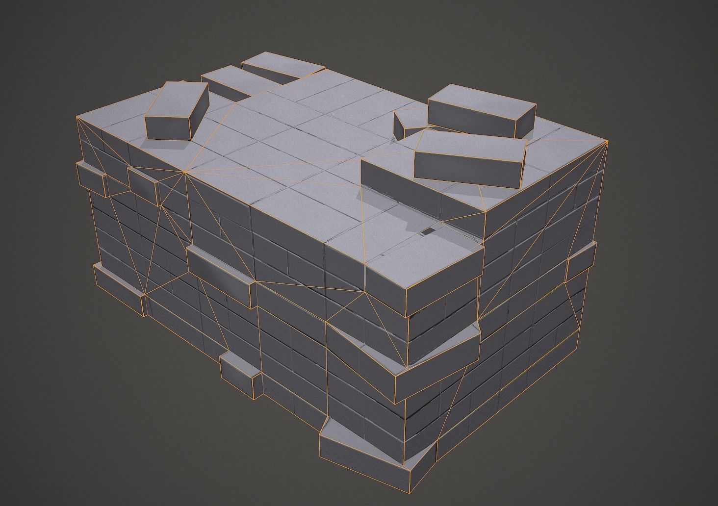 Pile of Bricks PBR Low Poly Low-poly 3D model_7