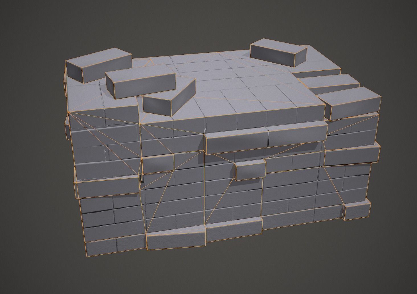 Pile of Bricks PBR Low Poly Low-poly 3D model_8