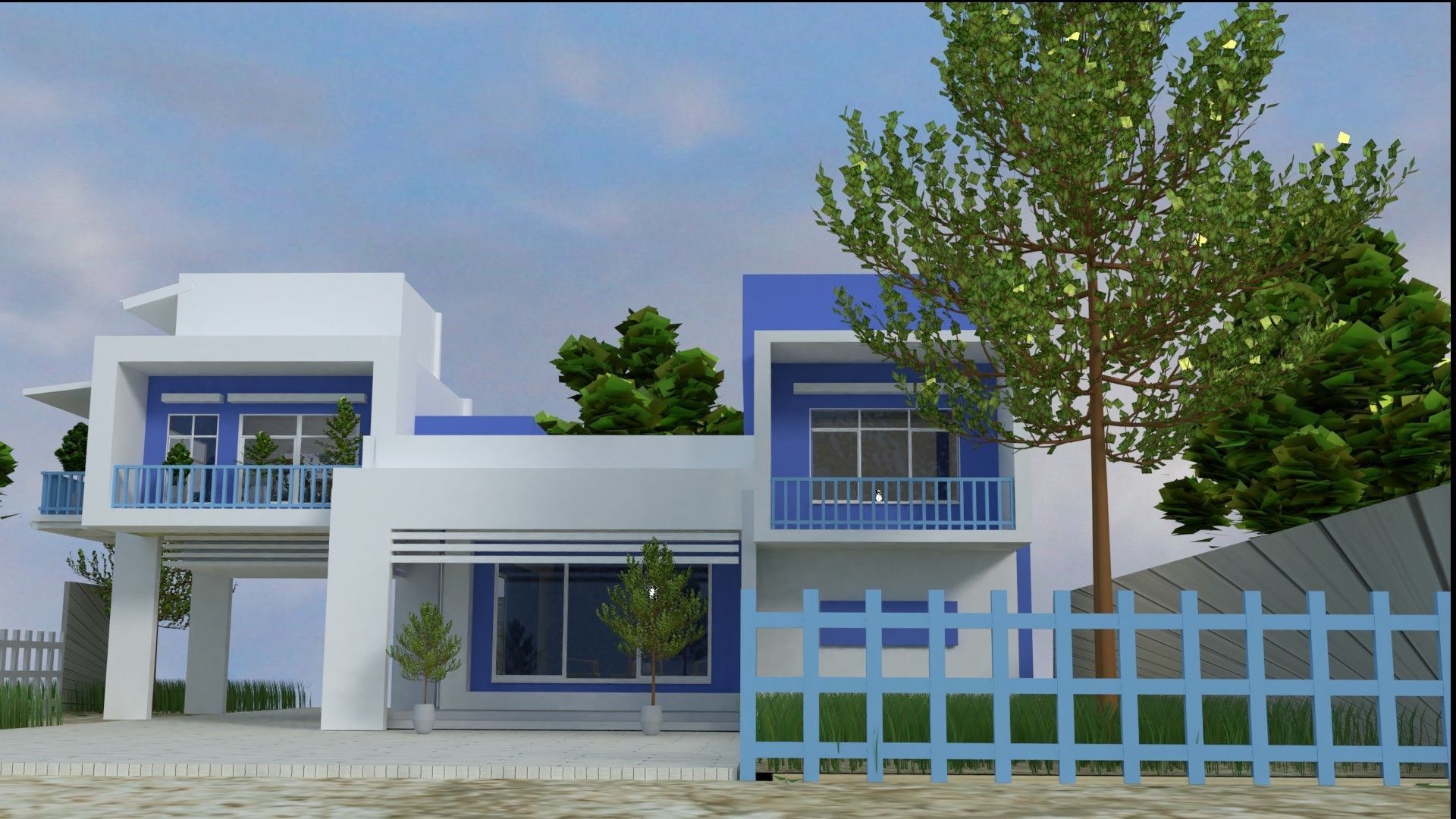 3D Model House design in kerala 3D model_3