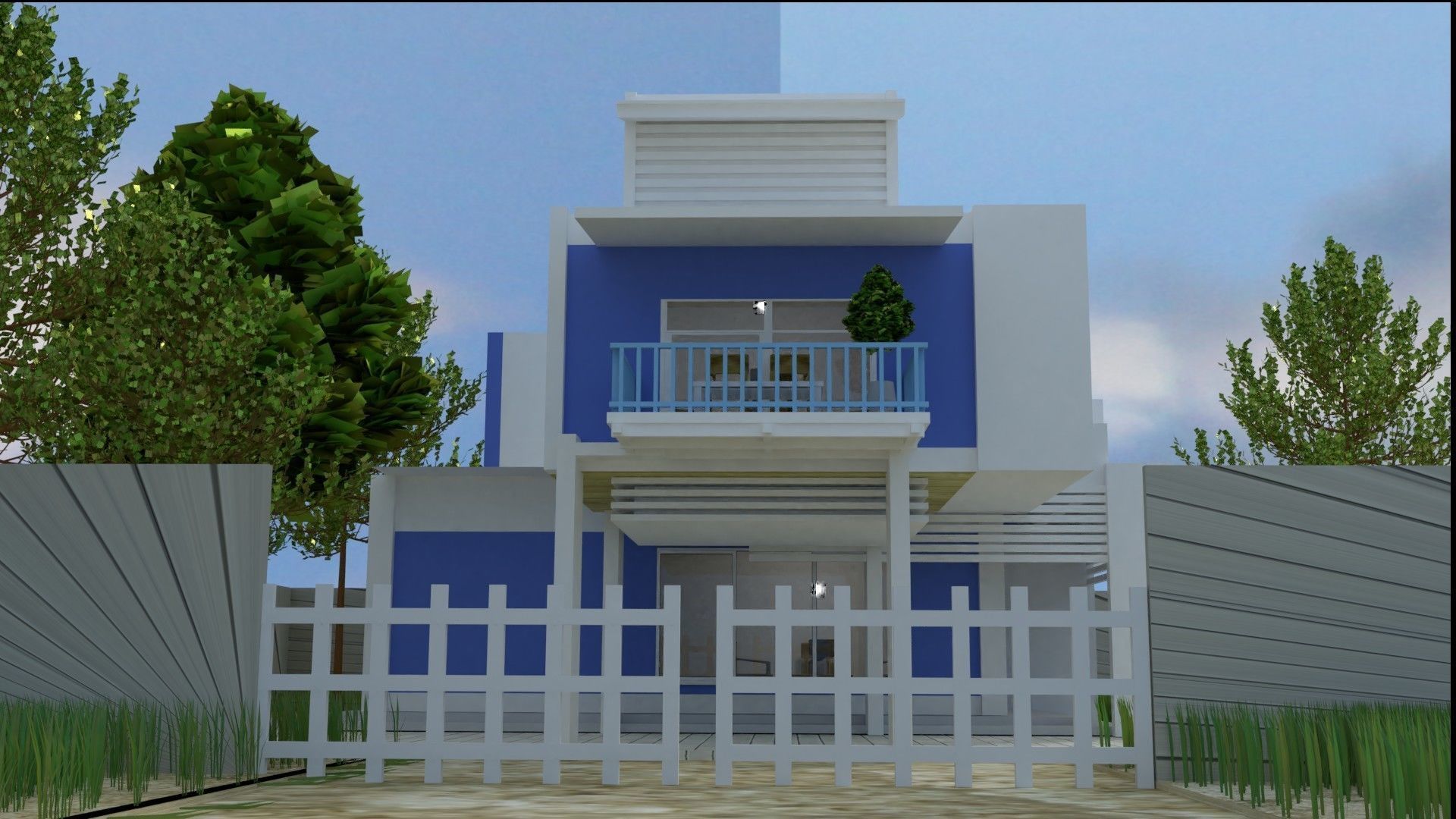 3D Model House design in kerala 3D model_2