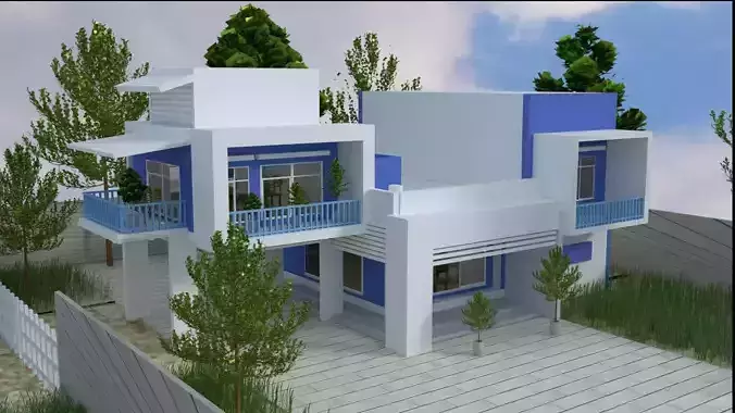 3D Model House design in kerala