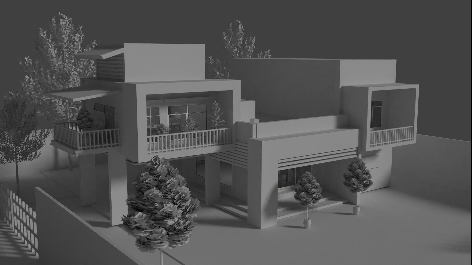 3D Model House design in kerala 3D model_4