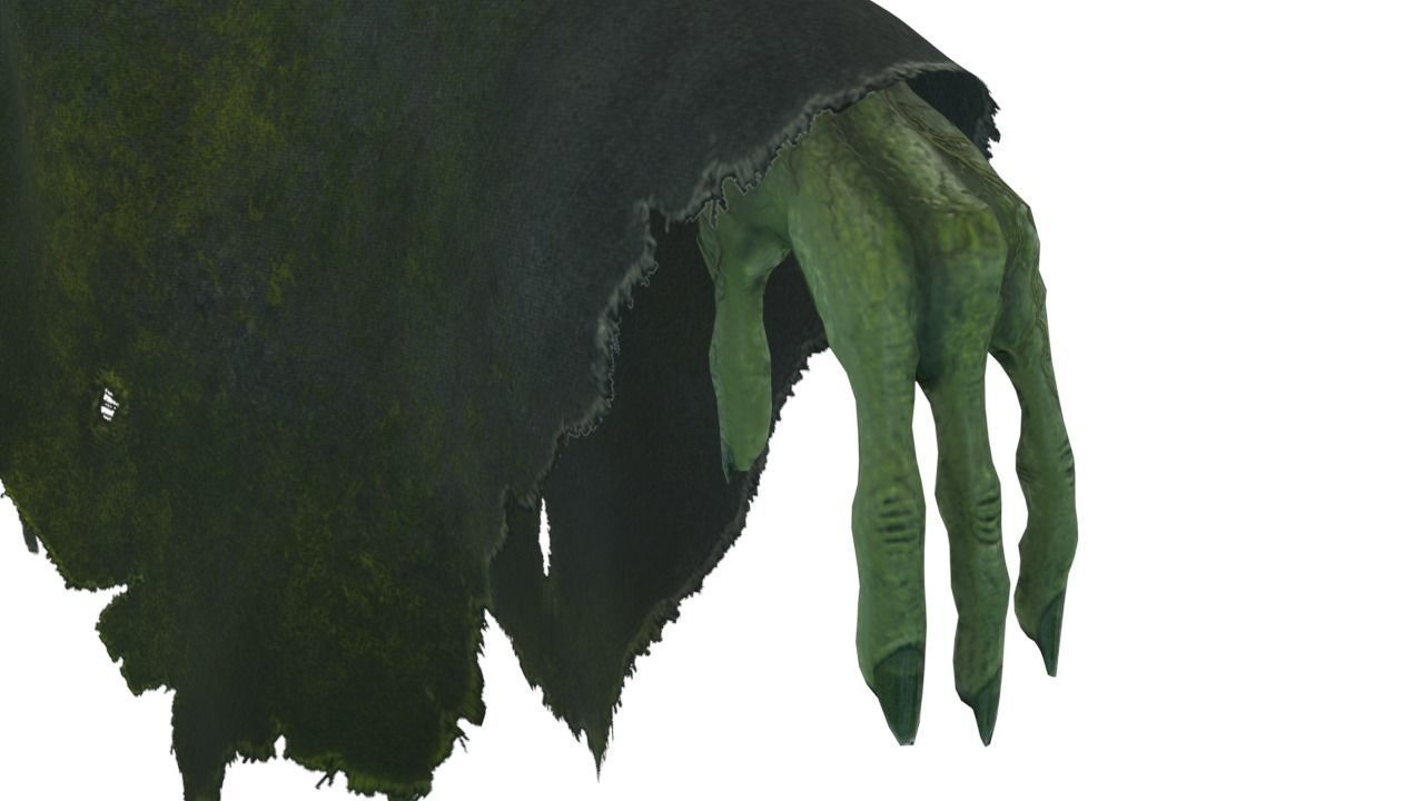 Low Poly Shrouded Specter Rigged Character With PBR Materials Low-poly 3D model_15