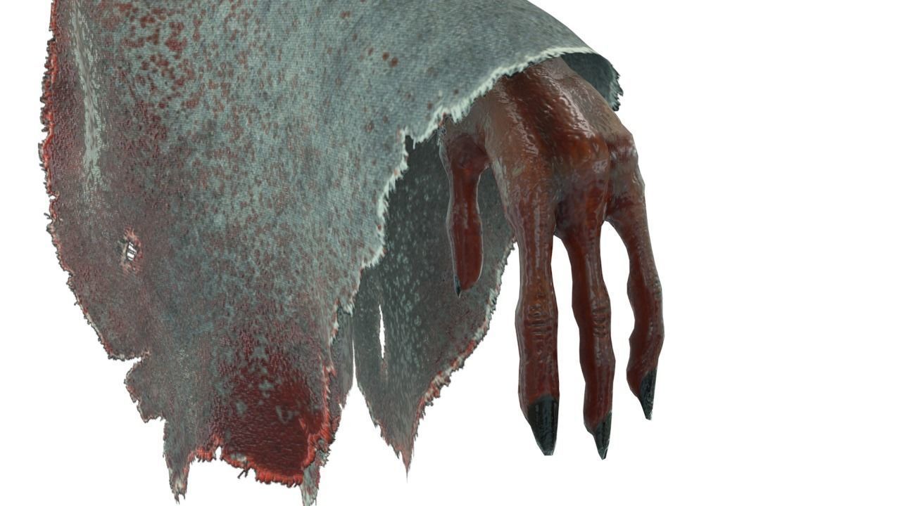 Low Poly Shrouded Specter Rigged Character With PBR Materials Low-poly 3D model_8