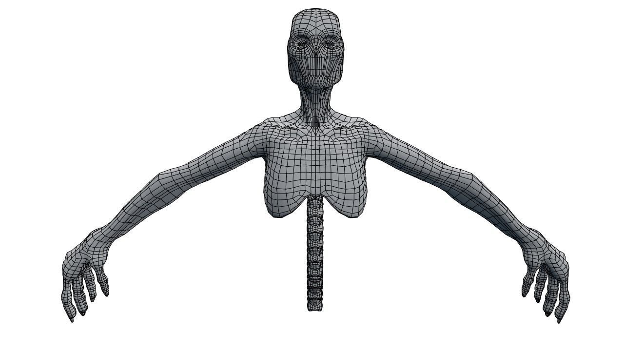 Low Poly Shrouded Specter Rigged Character With PBR Materials Low-poly 3D model_41