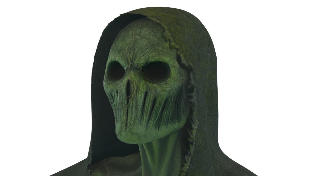 Low Poly Shrouded Specter Rigged Character With PBR Materials Low-poly 3D model_25