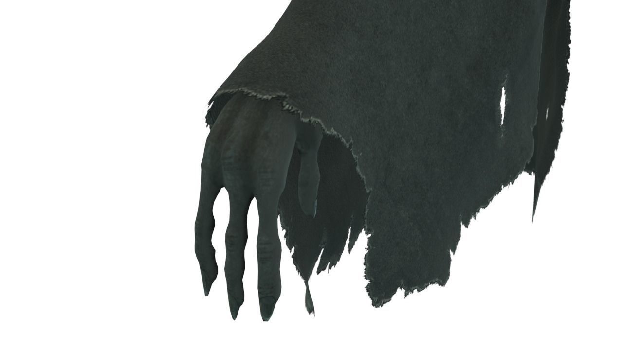 Low Poly Shrouded Specter Rigged Character With PBR Materials Low-poly 3D model_6