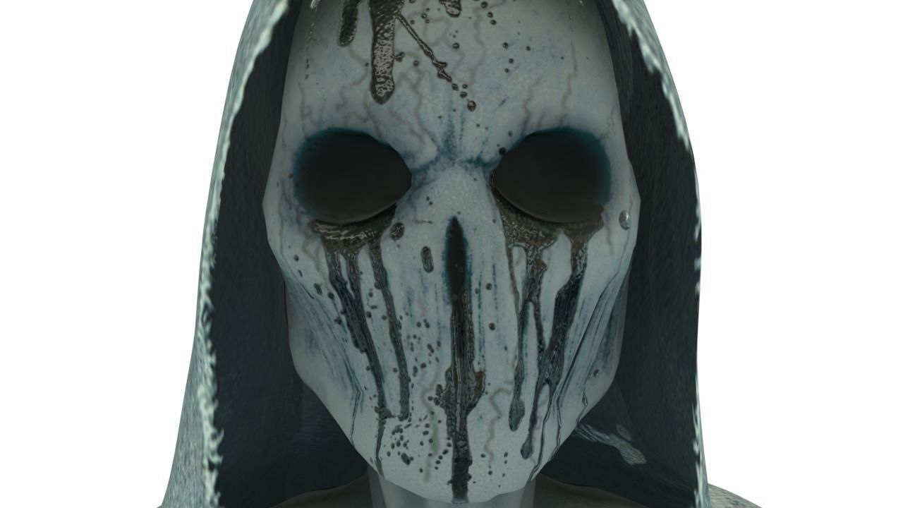 Low Poly Shrouded Specter Rigged Character With PBR Materials Low-poly 3D model_33