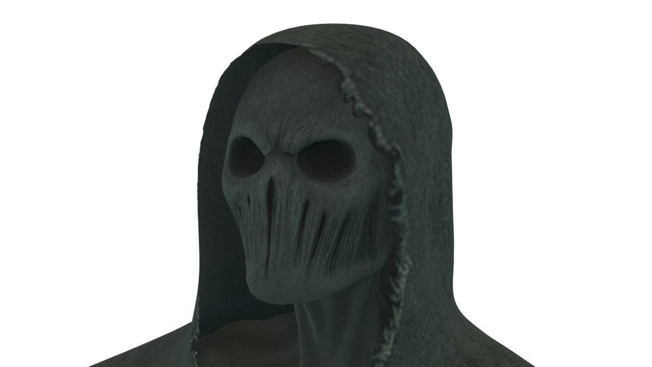 Low Poly Shrouded Specter Rigged Character With PBR Materials Low-poly 3D model_21