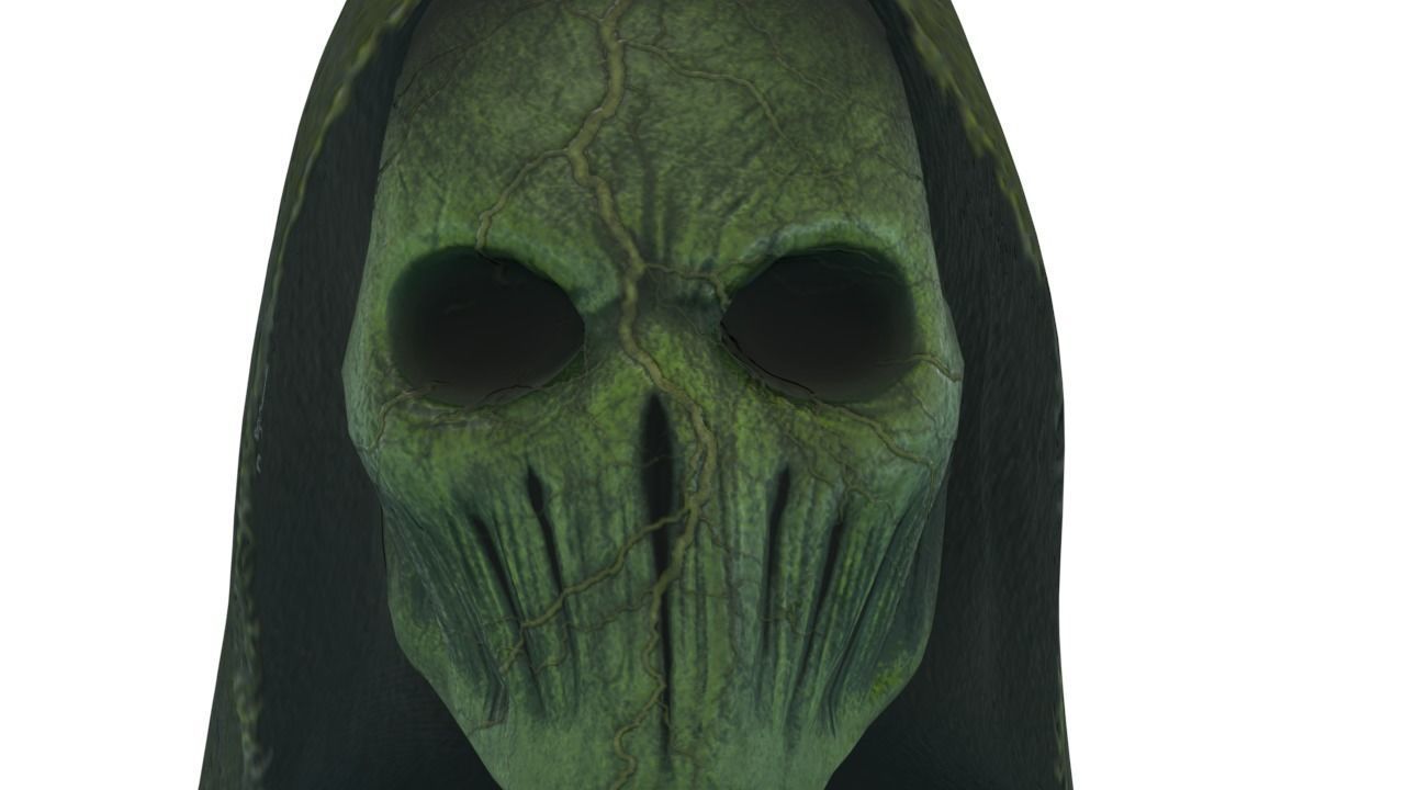 Low Poly Shrouded Specter Rigged Character With PBR Materials Low-poly 3D model_35