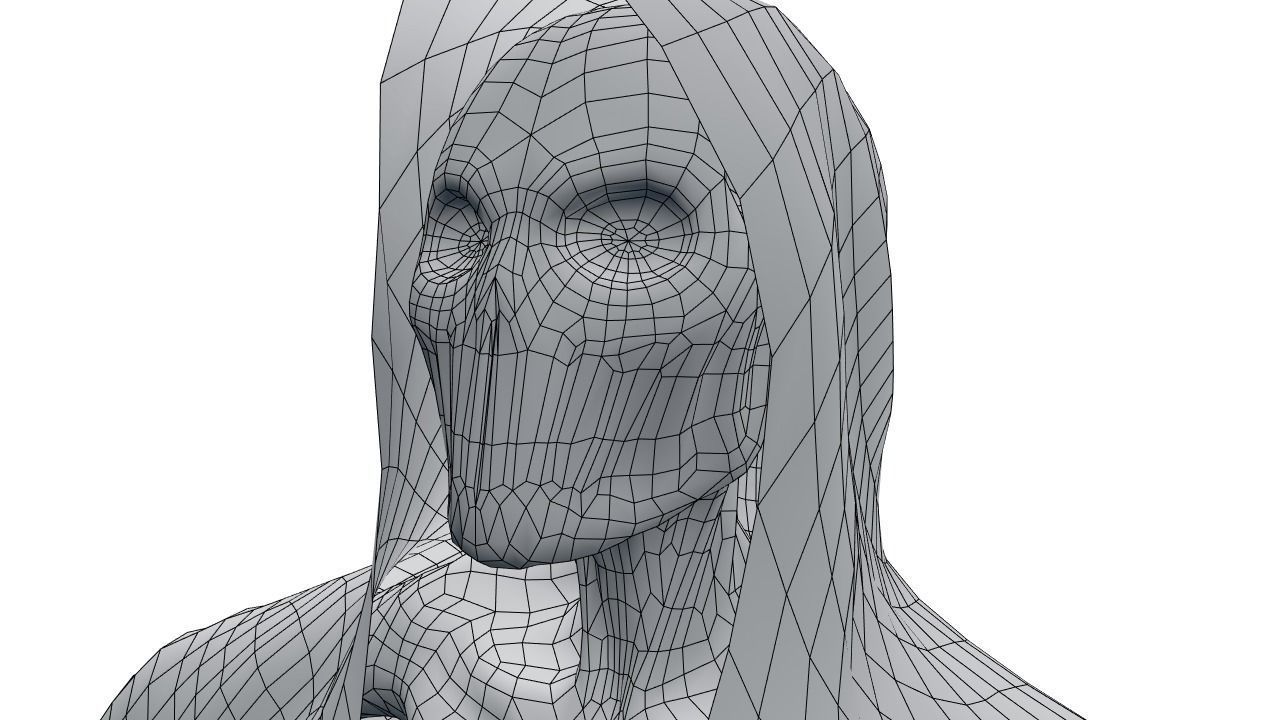 Low Poly Shrouded Specter Rigged Character With PBR Materials Low-poly 3D model_44