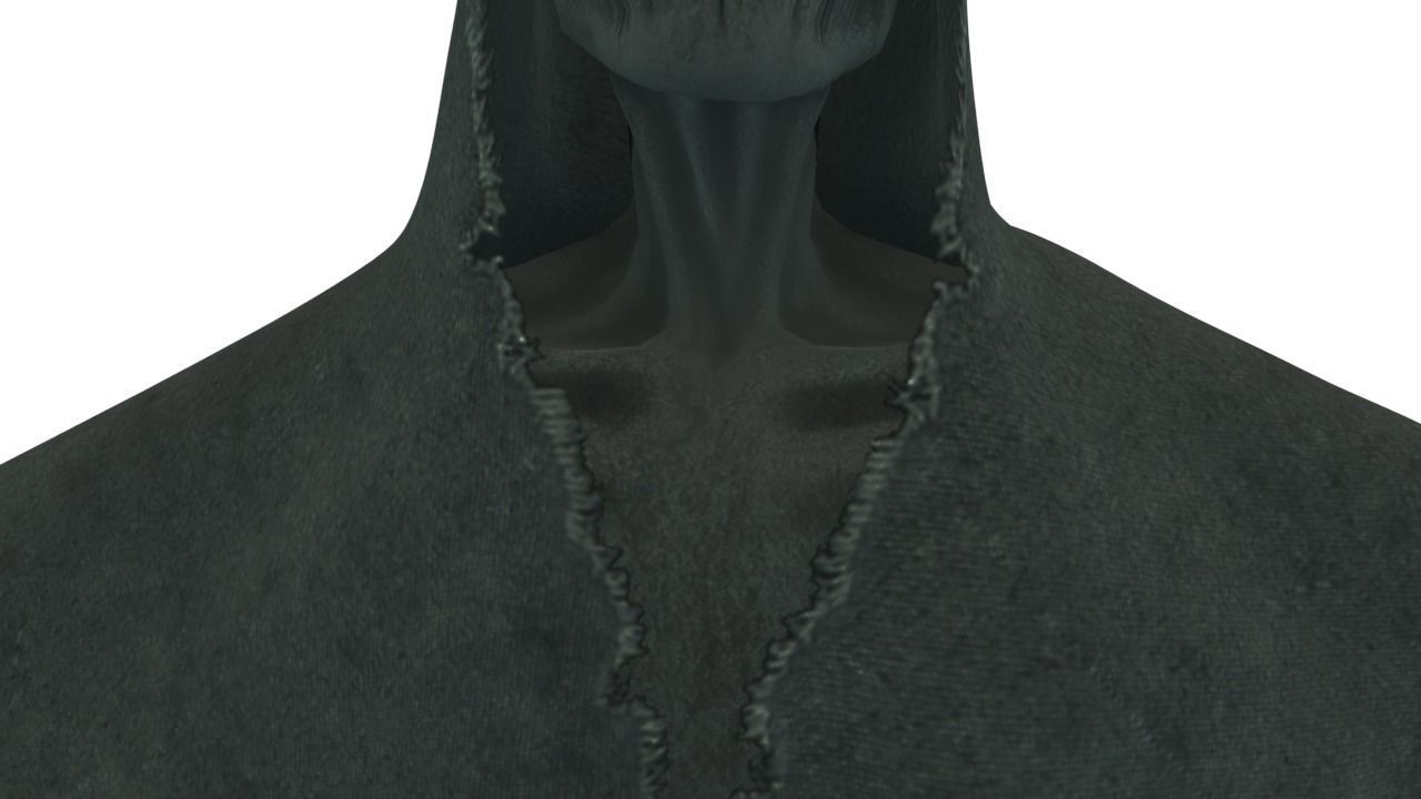 Low Poly Shrouded Specter Rigged Character With PBR Materials Low-poly 3D model_26