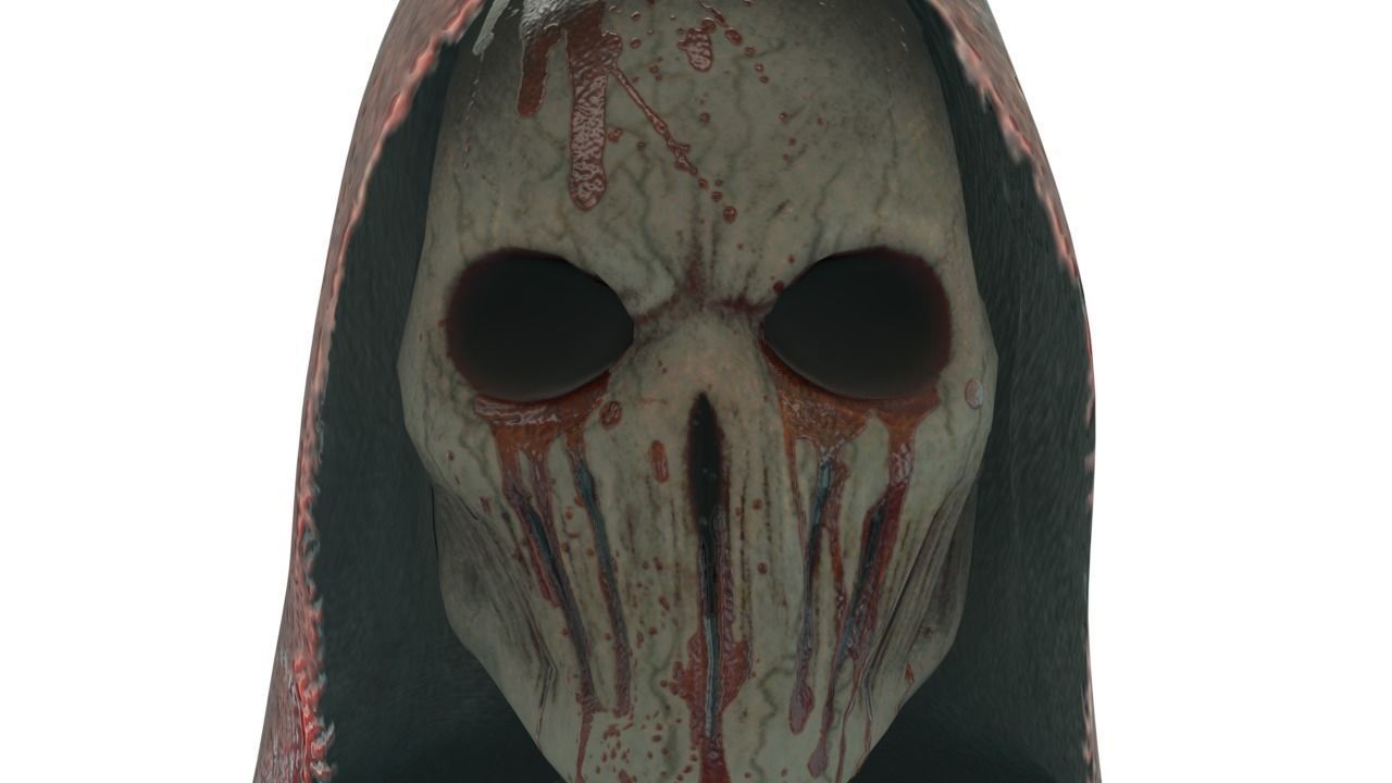 Low Poly Shrouded Specter Rigged Character With PBR Materials Low-poly 3D model_32