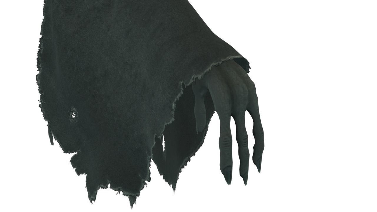 Low Poly Shrouded Specter Rigged Character With PBR Materials Low-poly 3D model_7