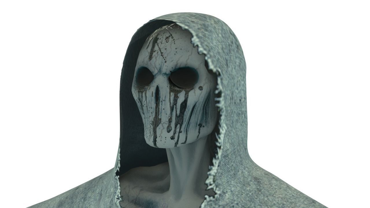 Low Poly Shrouded Specter Rigged Character With PBR Materials Low-poly 3D model_23