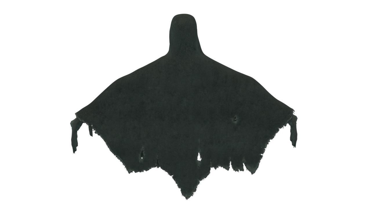 Low Poly Shrouded Specter Rigged Character With PBR Materials Low-poly 3D model_17