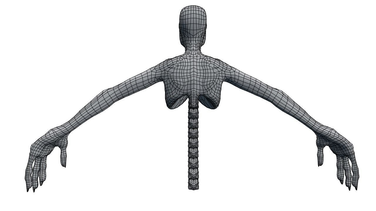 Low Poly Shrouded Specter Rigged Character With PBR Materials Low-poly 3D model_43