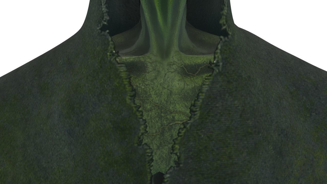 Low Poly Shrouded Specter Rigged Character With PBR Materials Low-poly 3D model_30