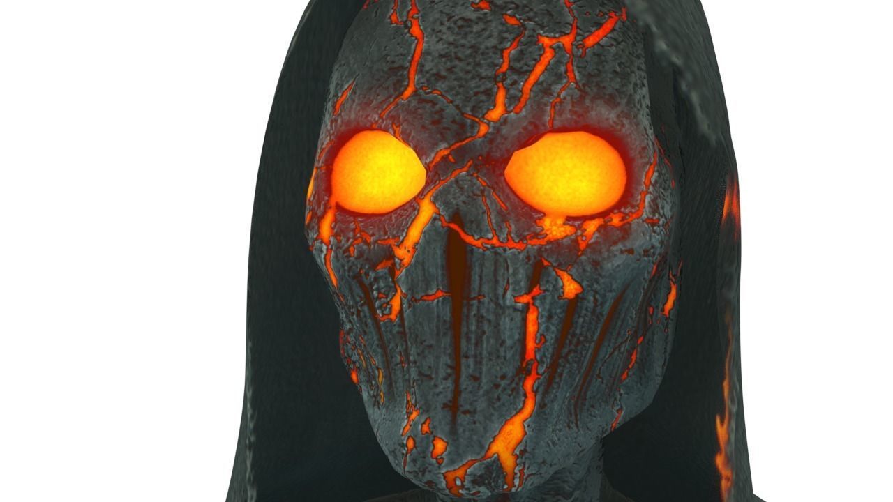 Low Poly Shrouded Specter Rigged Character With PBR Materials Low-poly 3D model_34