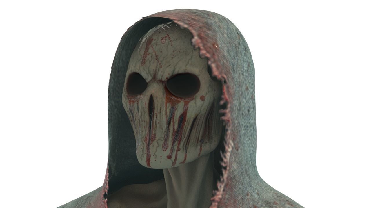 Low Poly Shrouded Specter Rigged Character With PBR Materials Low-poly 3D model_22