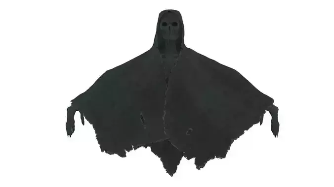 Low Poly Shrouded Specter Rigged Character With PBR Materials Low-poly 3D model