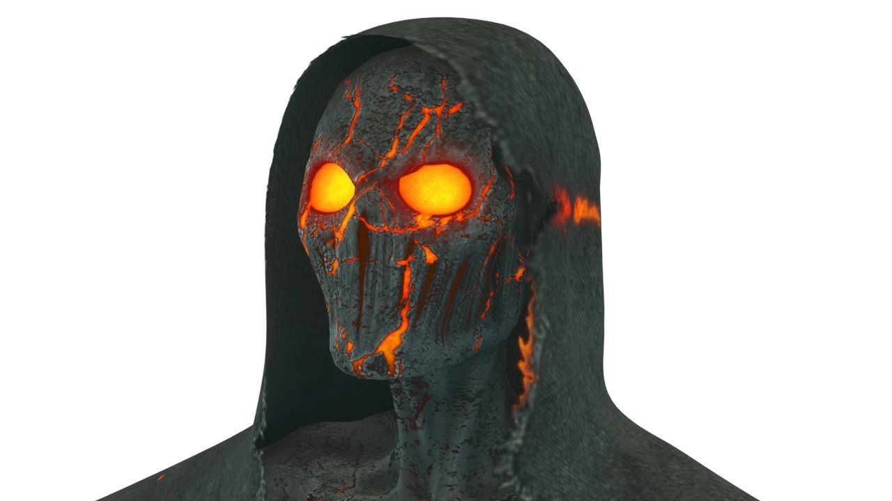 Low Poly Shrouded Specter Rigged Character With PBR Materials Low-poly 3D model_24