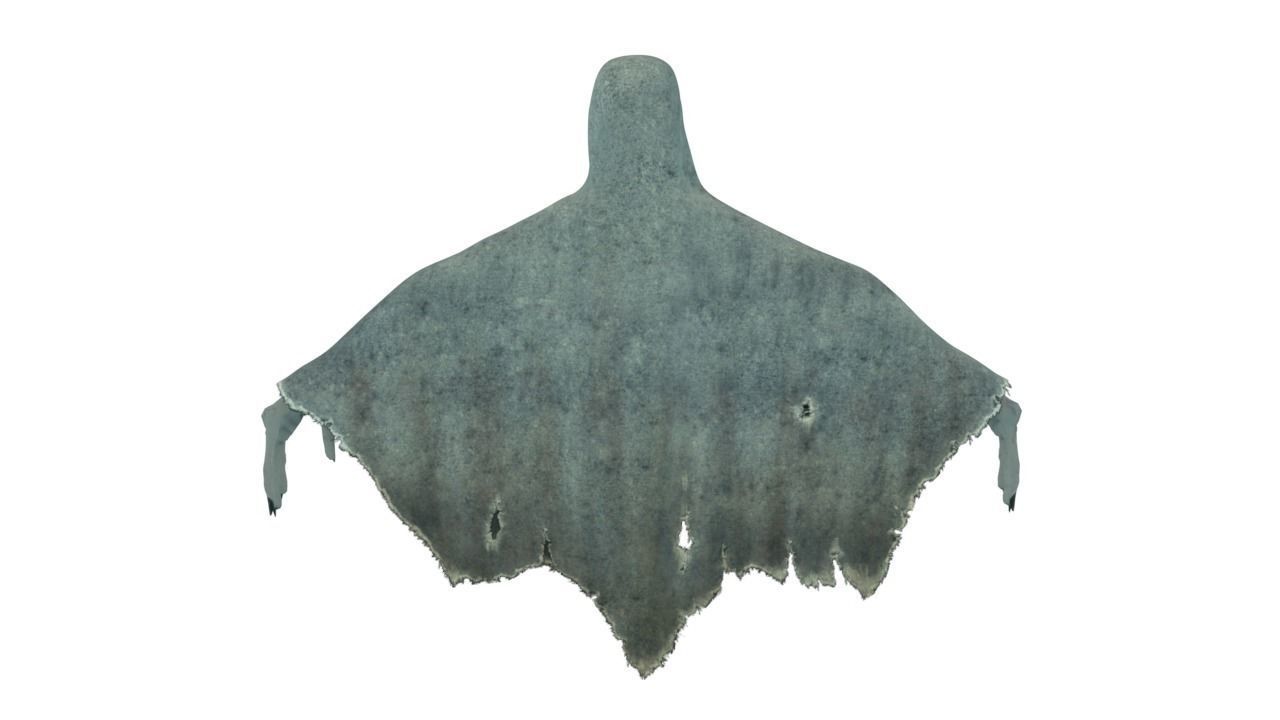 Low Poly Shrouded Specter Rigged Character With PBR Materials Low-poly 3D model_18