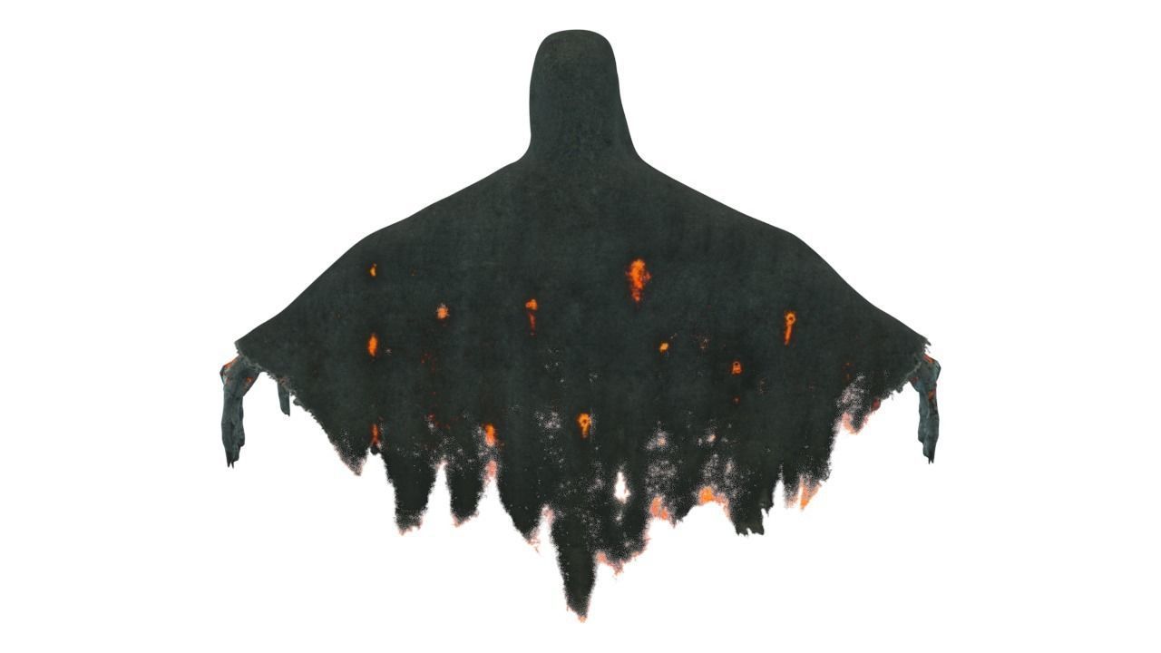 Low Poly Shrouded Specter Rigged Character With PBR Materials Low-poly 3D model_19