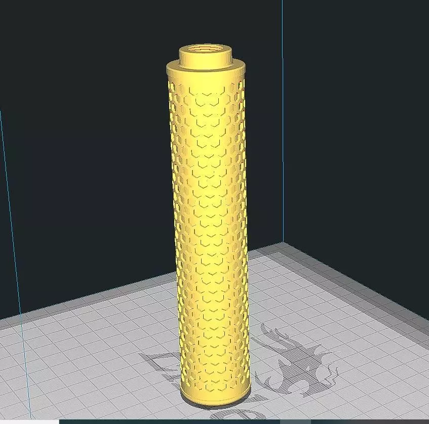 14mm CCW Threaded Supressor for Airsoft-Hive 3D print model_0