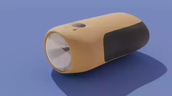 Crank-powered Pocket Flashlight 3D model