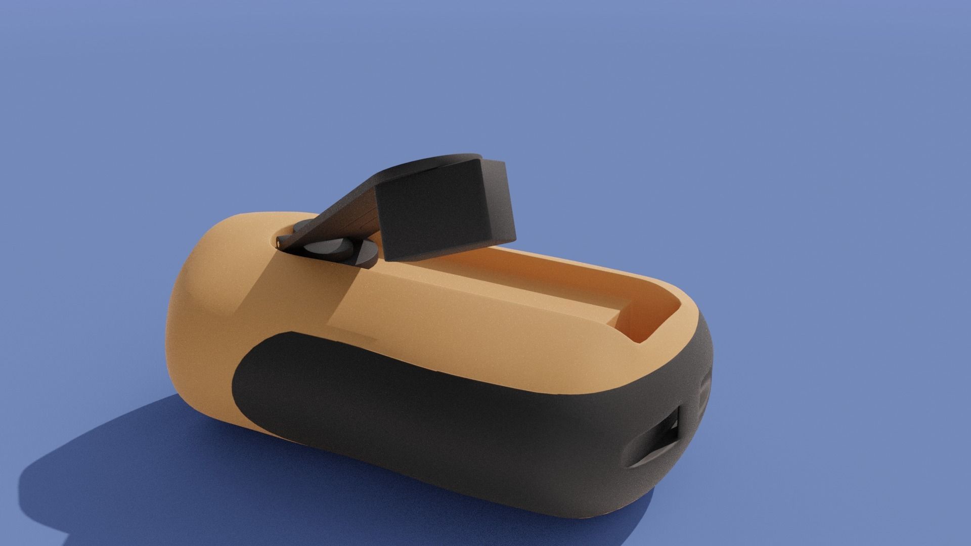 Crank-powered Pocket Flashlight 3D model_26