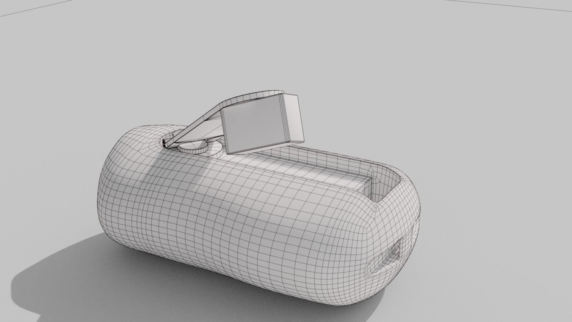 Crank-powered Pocket Flashlight 3D model_27