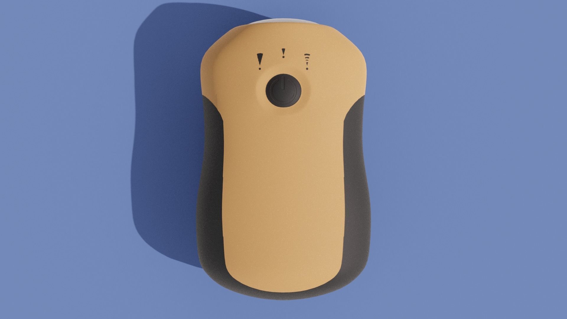 Crank-powered Pocket Flashlight 3D model_1