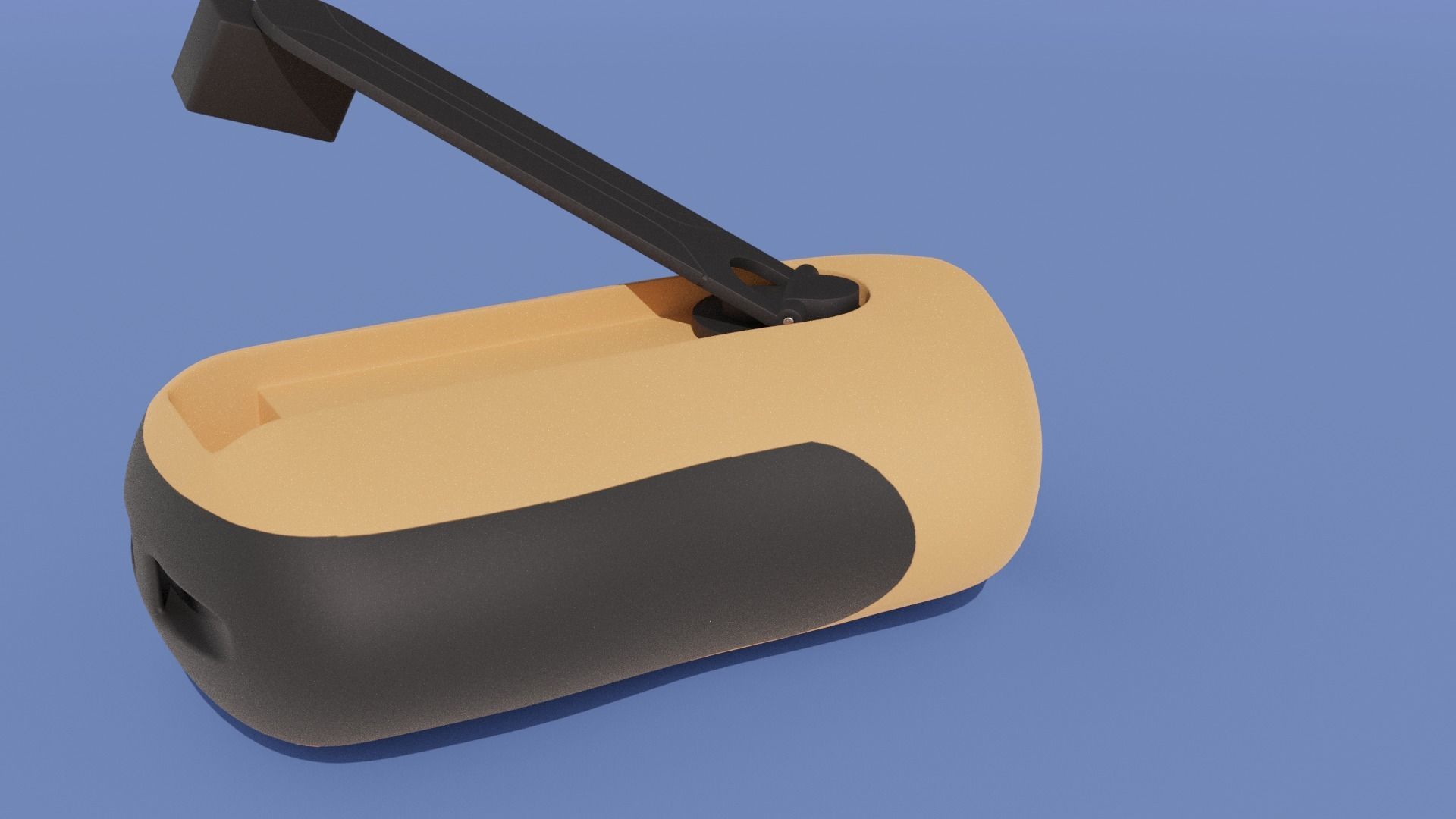 Crank-powered Pocket Flashlight 3D model_28