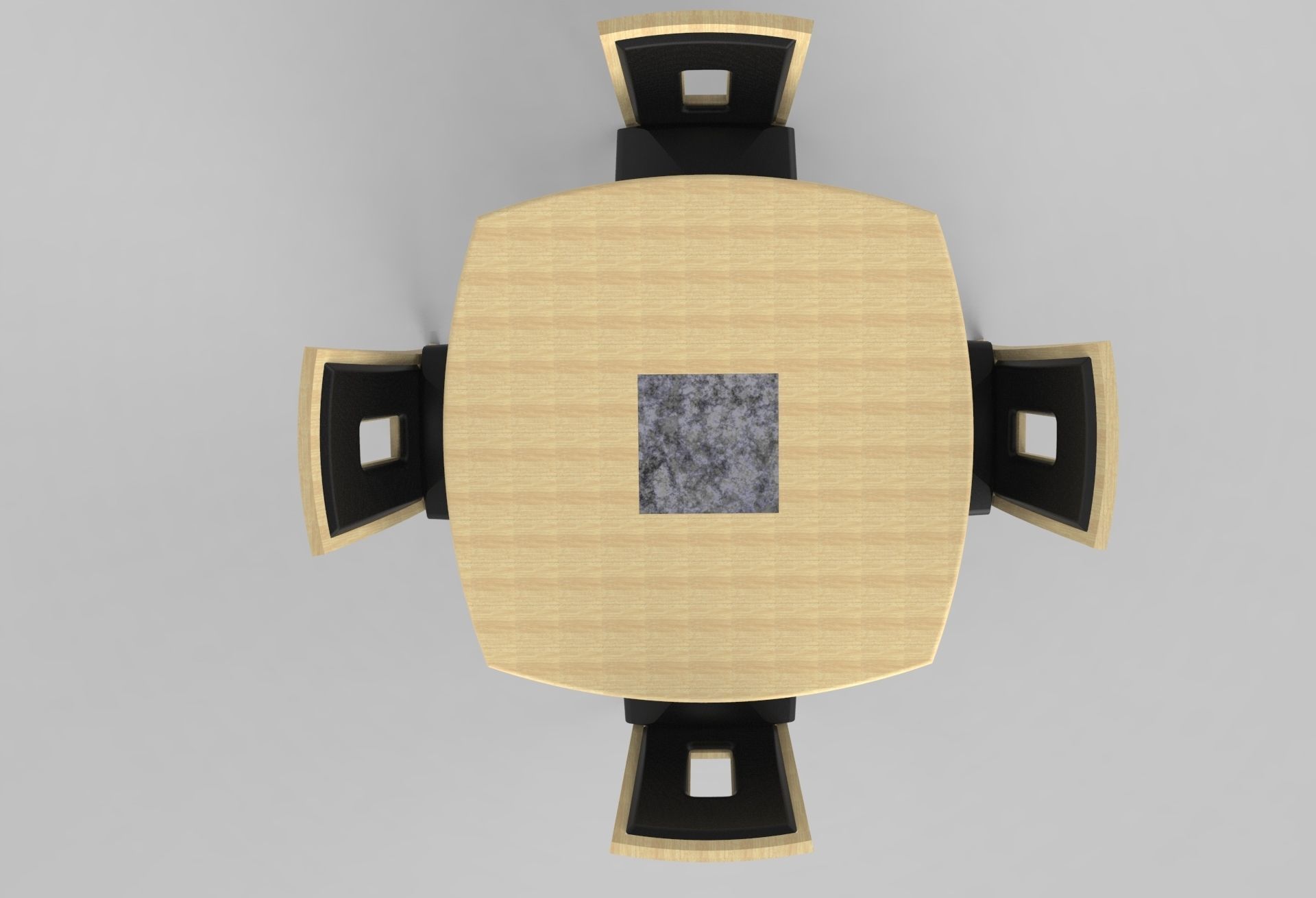 Dining table room 3D model_2