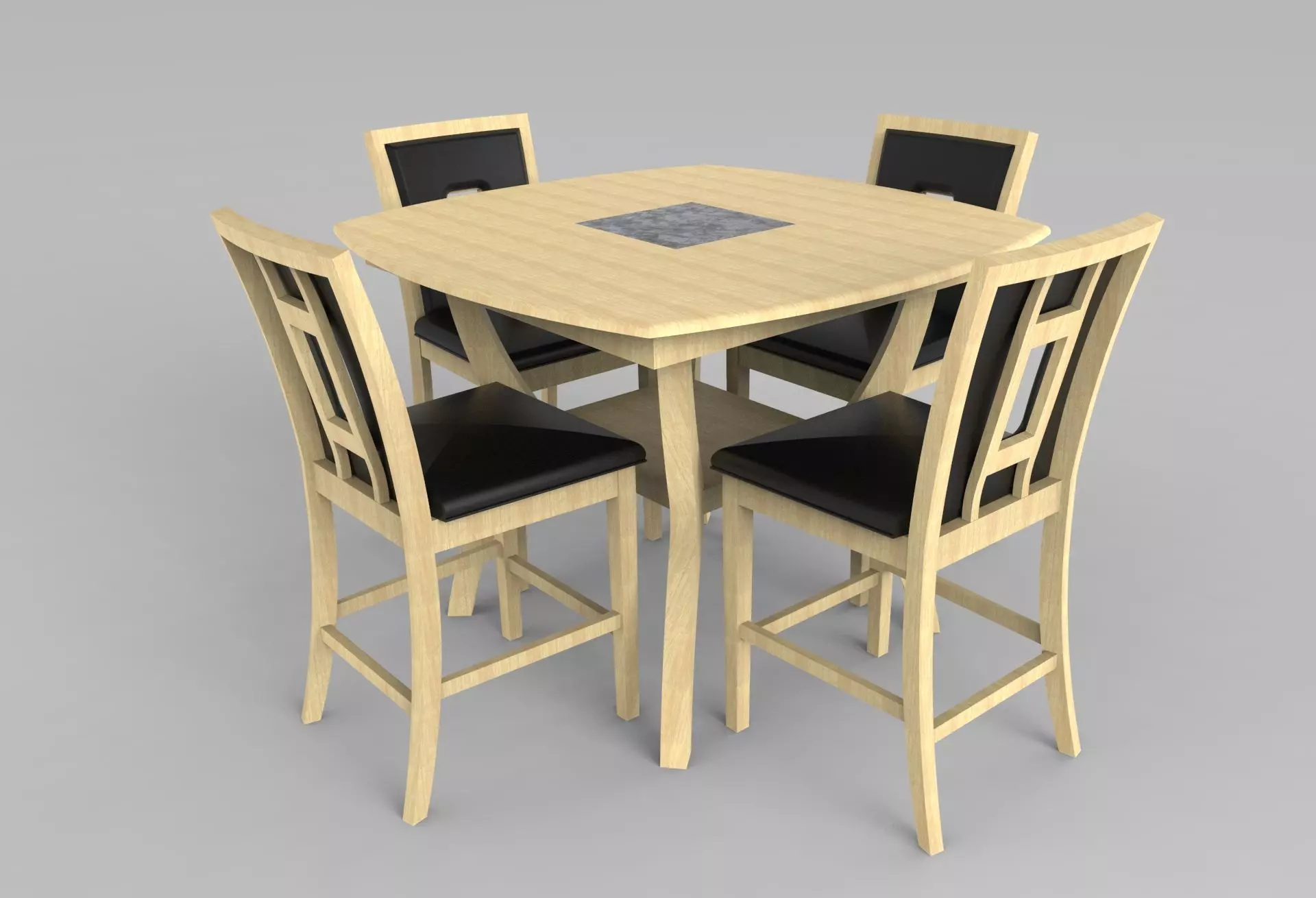 Dining table room 3D model_0