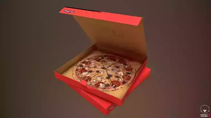 pizza in box
