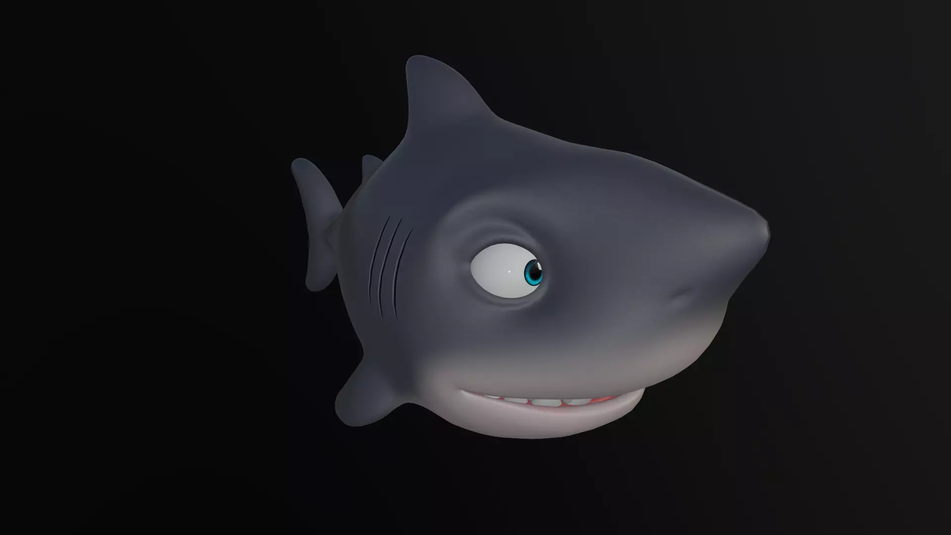 Asset - Cartoons - Animal - Shark Low-poly 3D model_0