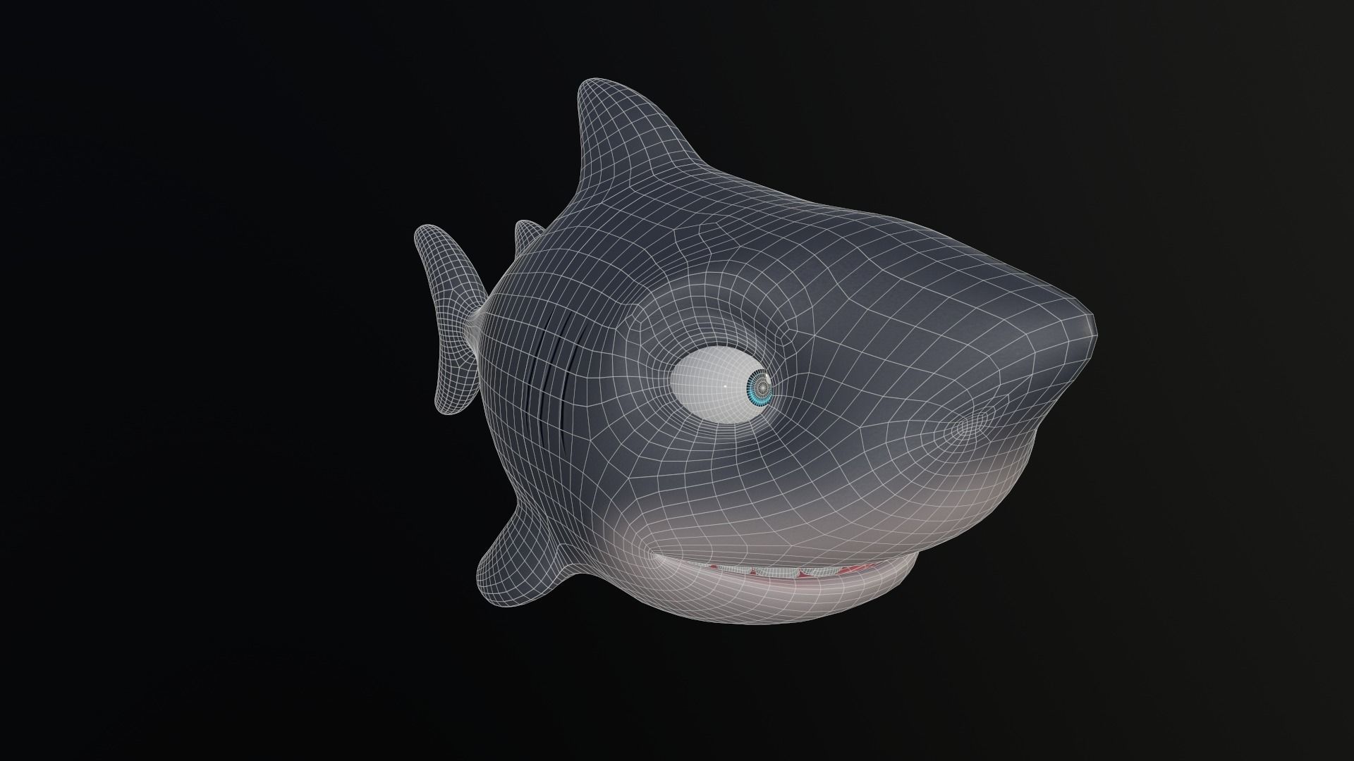 Asset - Cartoons - Animal - Shark Low-poly 3D model_7