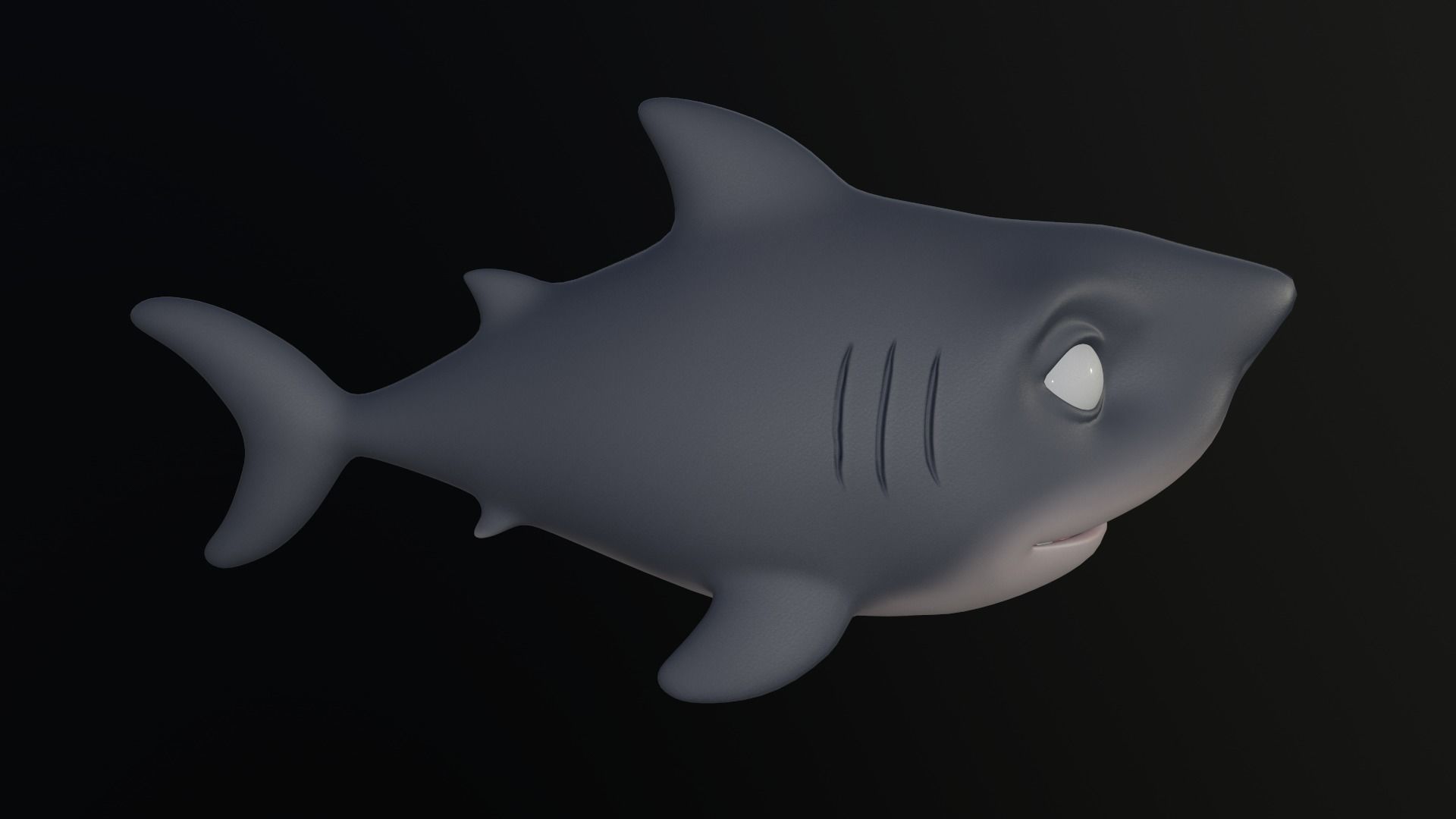 Asset - Cartoons - Animal - Shark Low-poly 3D model_3